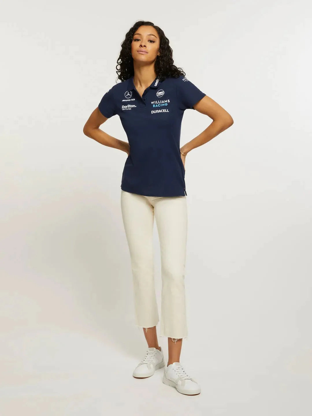 Williams Racing F1 Women's Team CVC Media Polo Shirt -Blue