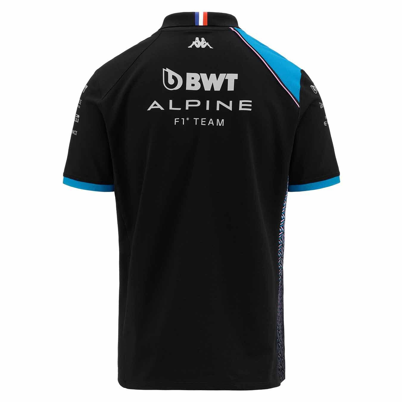 Alpine Racing F1 2023 Men's Team Polo Shirt - Black/White/Blue