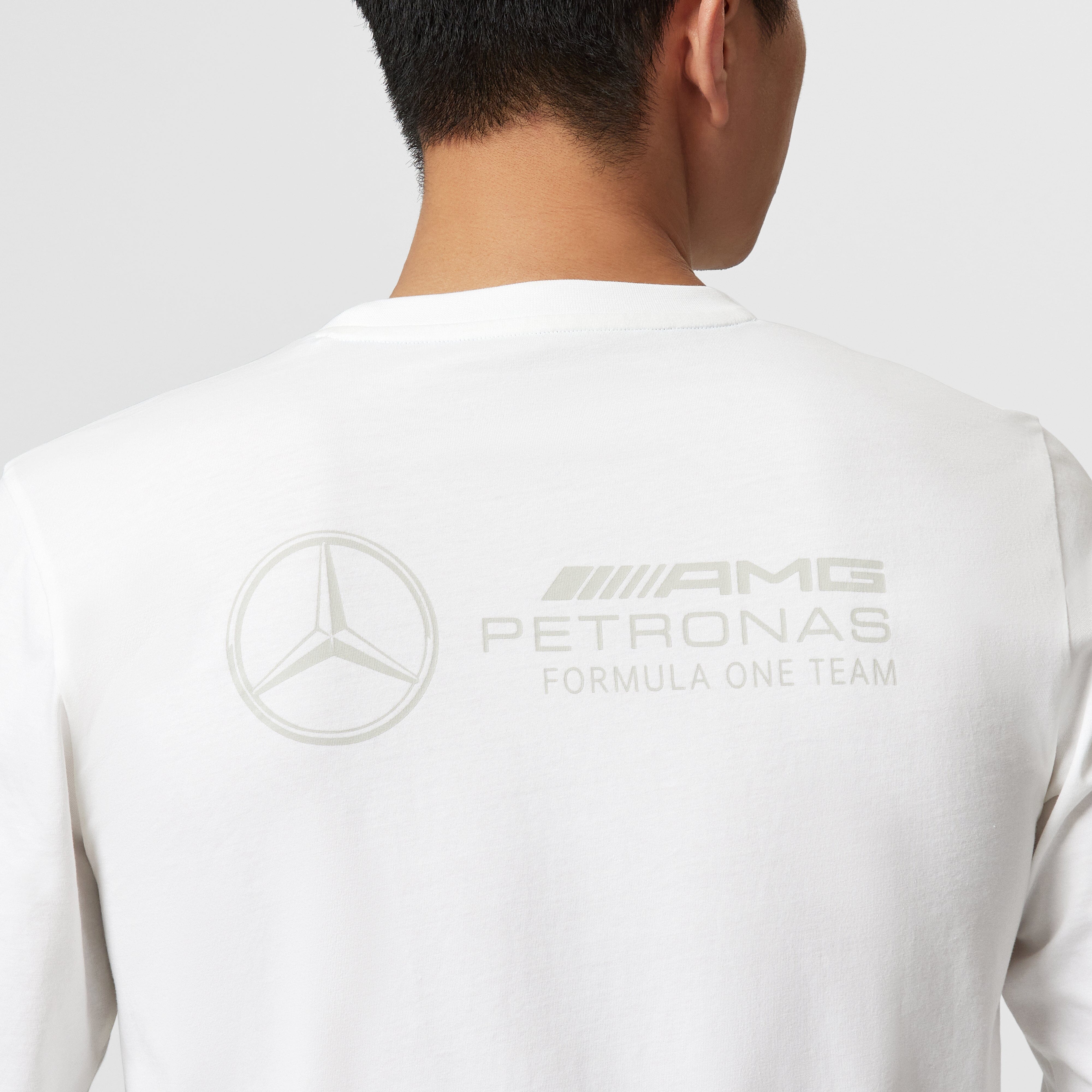 Mercedes AMG F1 Men's Long Sleeve T-Shirt - Black/White