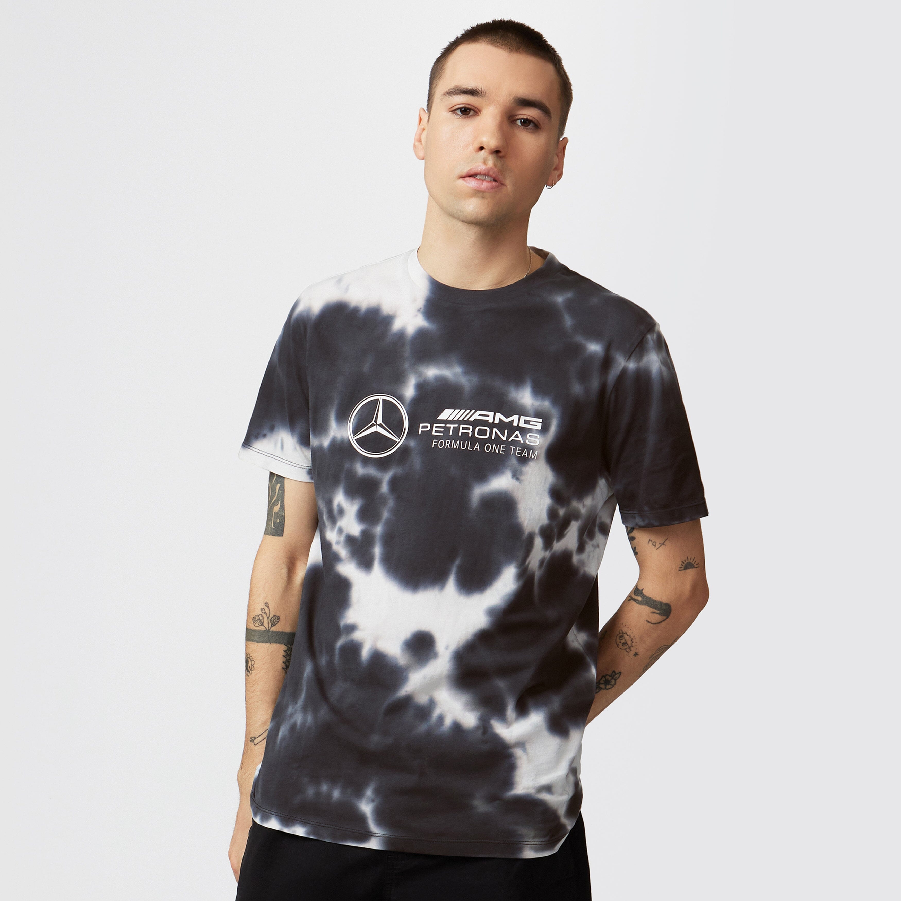 Mercedes AMG F1 Men's Tie-Dye T-Shirt