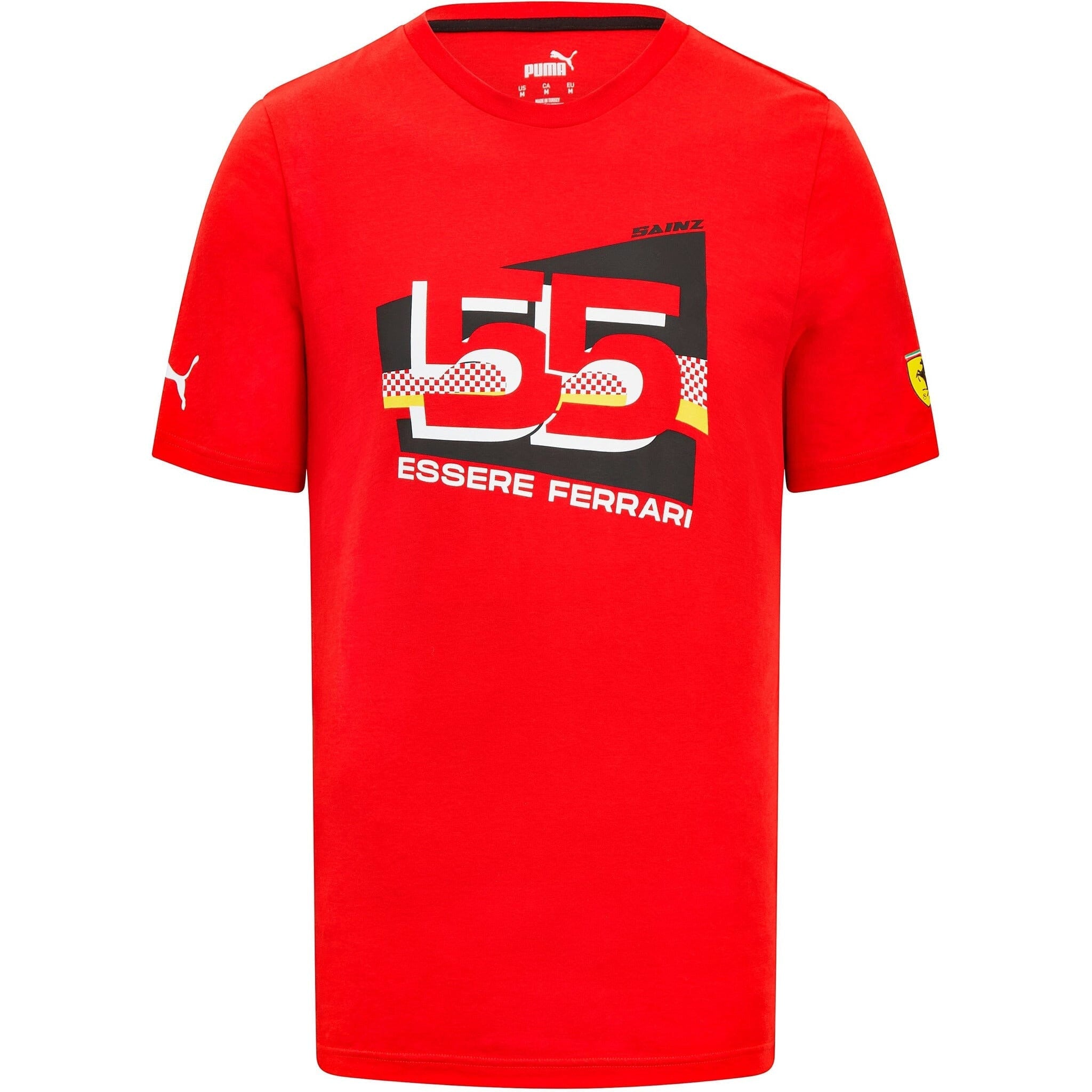 Scuderia Ferrari F1 Puma Men's Carlos Sainz #55 Driver T-Shirt-Black/Red