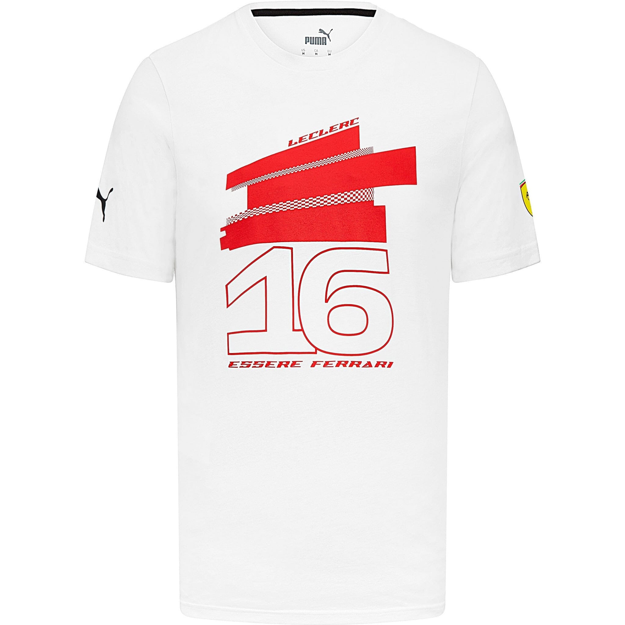 Scuderia Ferrari F1 Puma Men's Charles Leclerc #16 Driver T-Shirt-White/Red