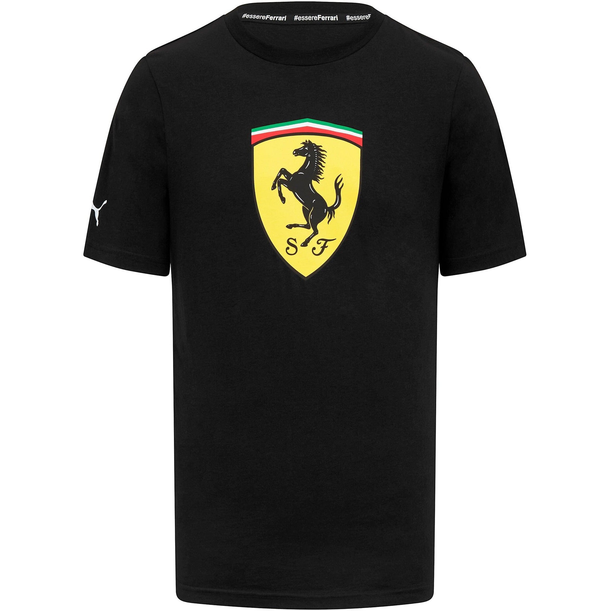 Scuderia Ferrari F1 Men's Puma Large Shield T-Shirt -Black/Red