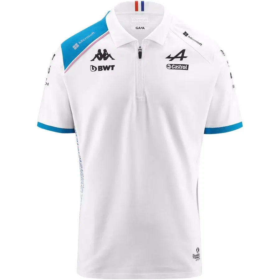 Alpine Racing F1 2023 Kids Team Polo Shirt -Youth Black/White/Blue