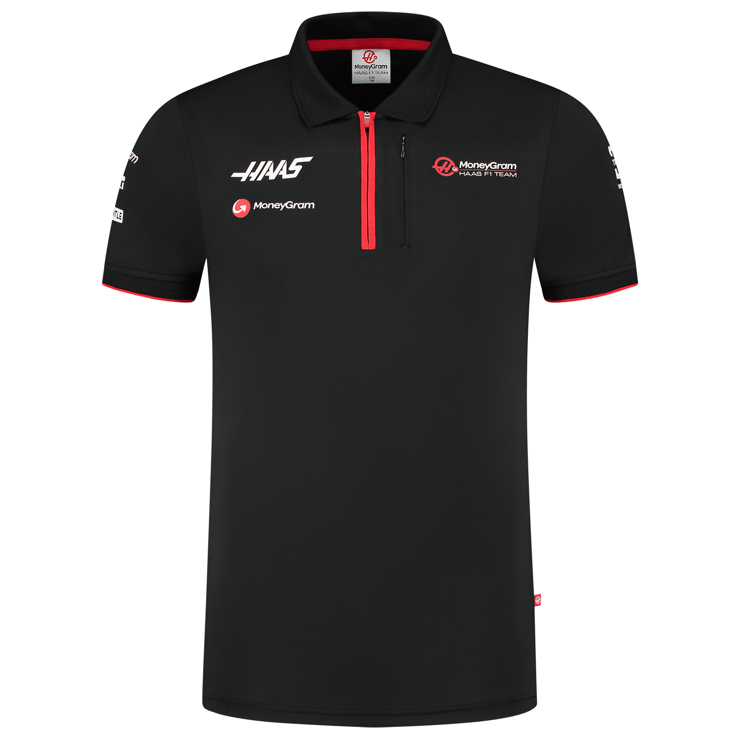 Haas Racing F1 2023 Men's Team Fitted Polo Shirt - Black