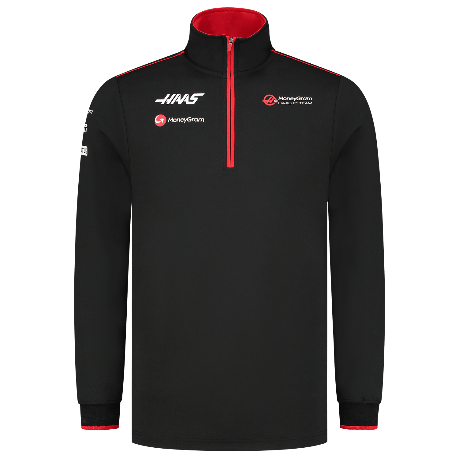 Haas Racing F1 2023 Team Fitted 1/4 Zip Sweater - Black