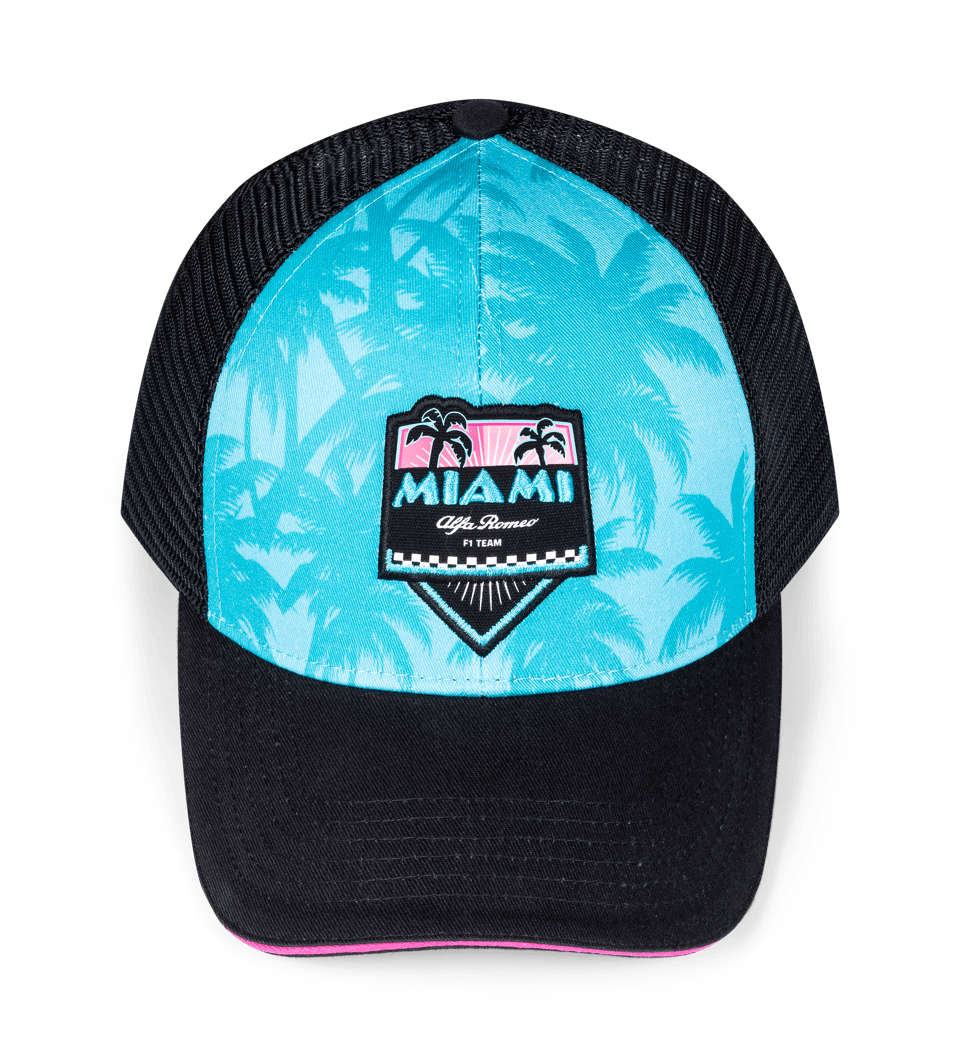 Alfa Romeo Racing F1 2023 Limited Edition Miami GP Mesh Track Hat - Black