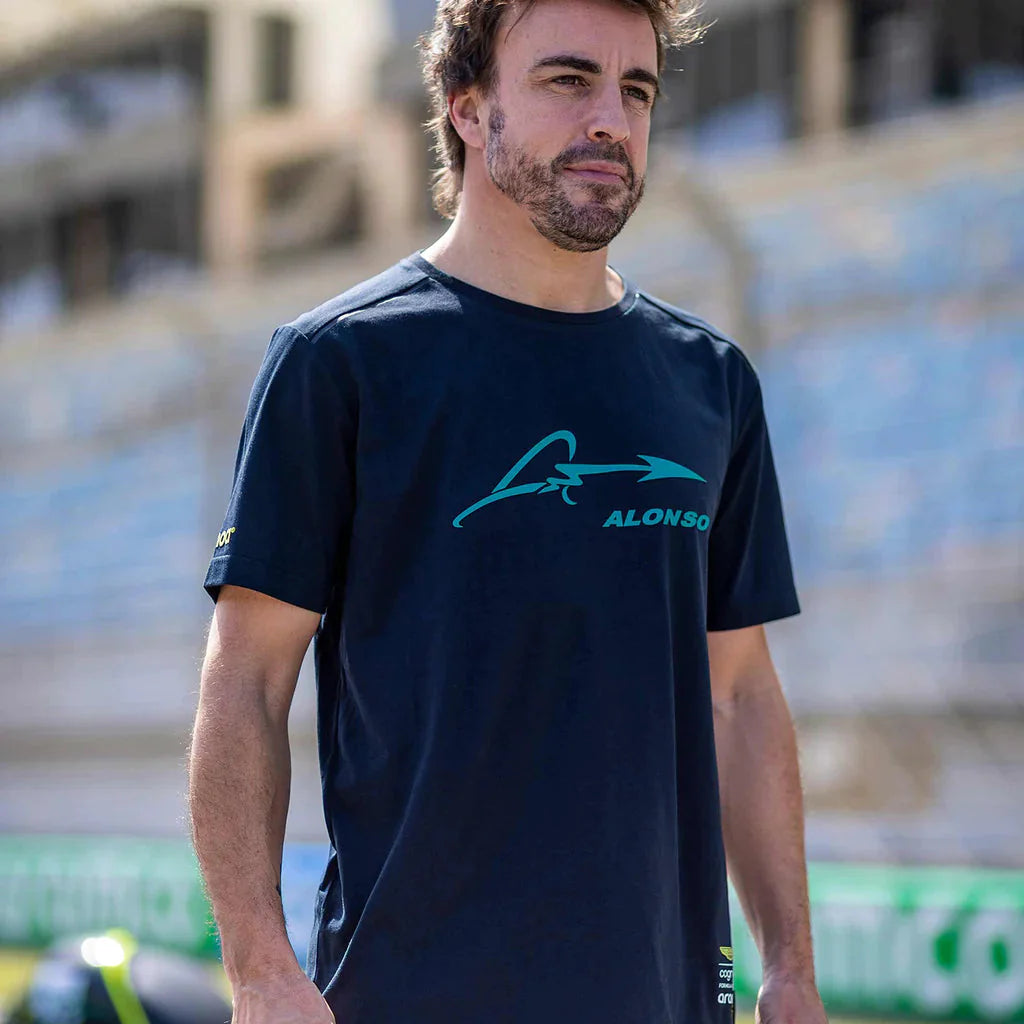 Aston Martin F1 Kimoa Fernando Alonso Men's Lifestyle T-Shirt - Black
