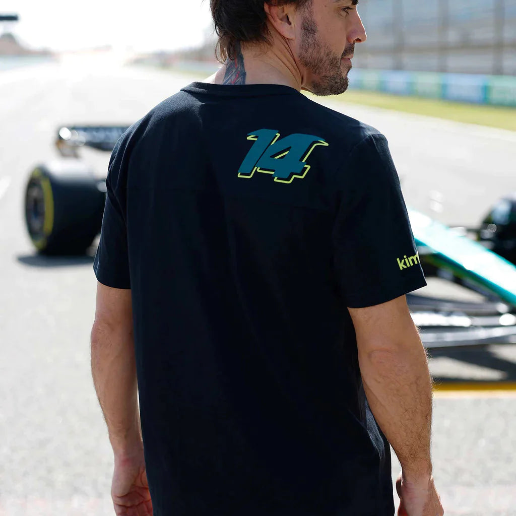 Aston Martin F1 Kimoa Fernando Alonso Men's Lifestyle T-Shirt - Black