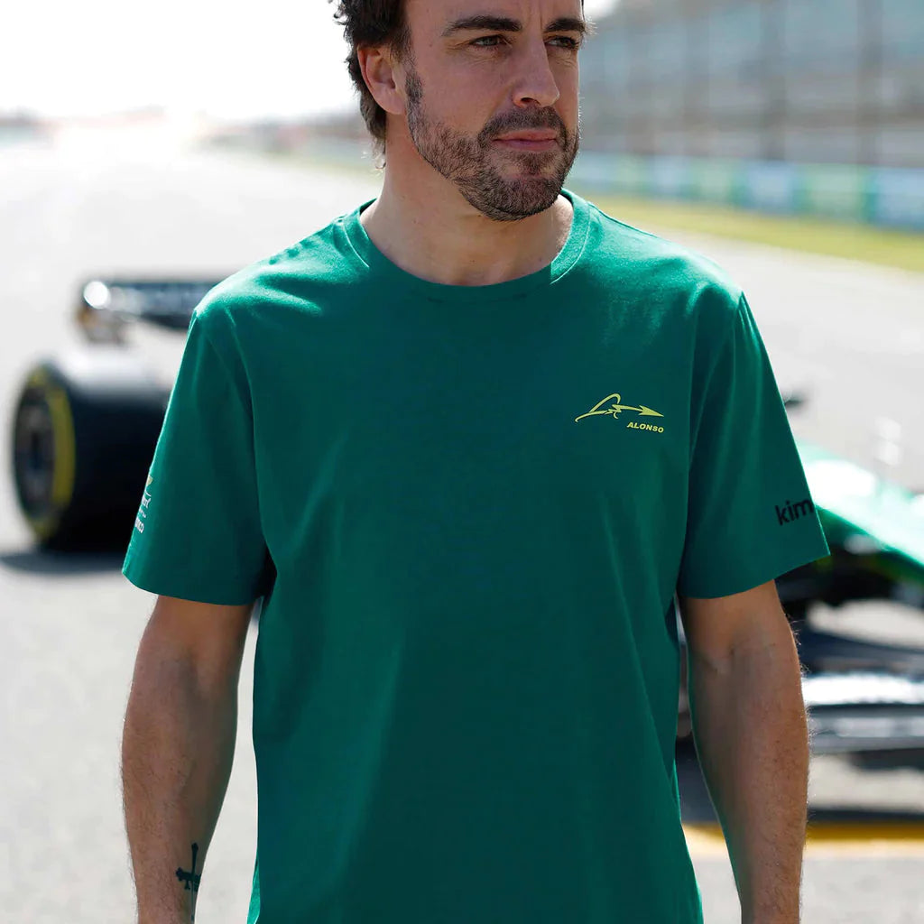 Aston Martin F1 Kimoa Fernando Alonso Men's Lifestyle T-Shirt - Green