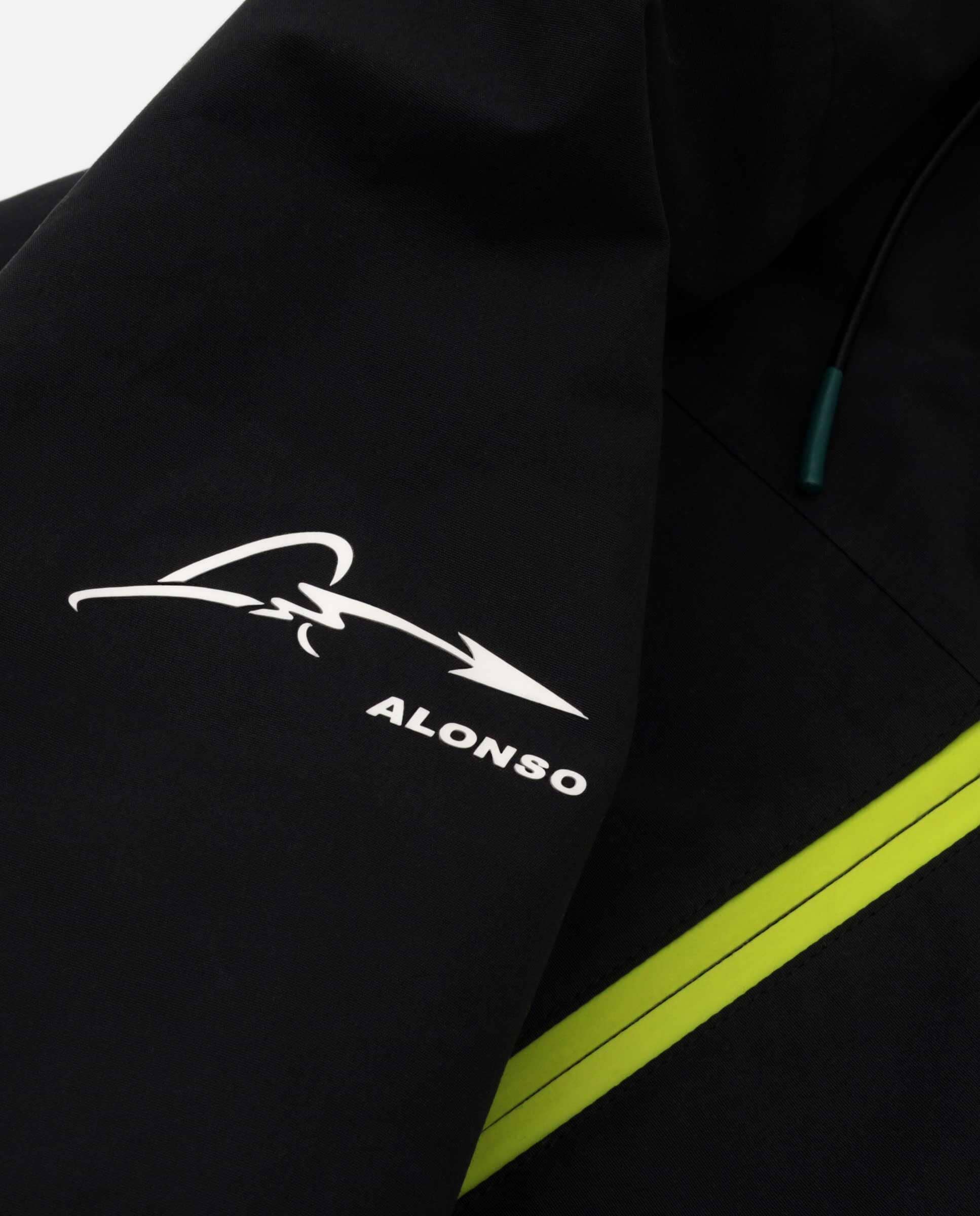 Aston Martin F1 Kimoa Fernando Alonso Men's Lifestyle Windbreaker- Black