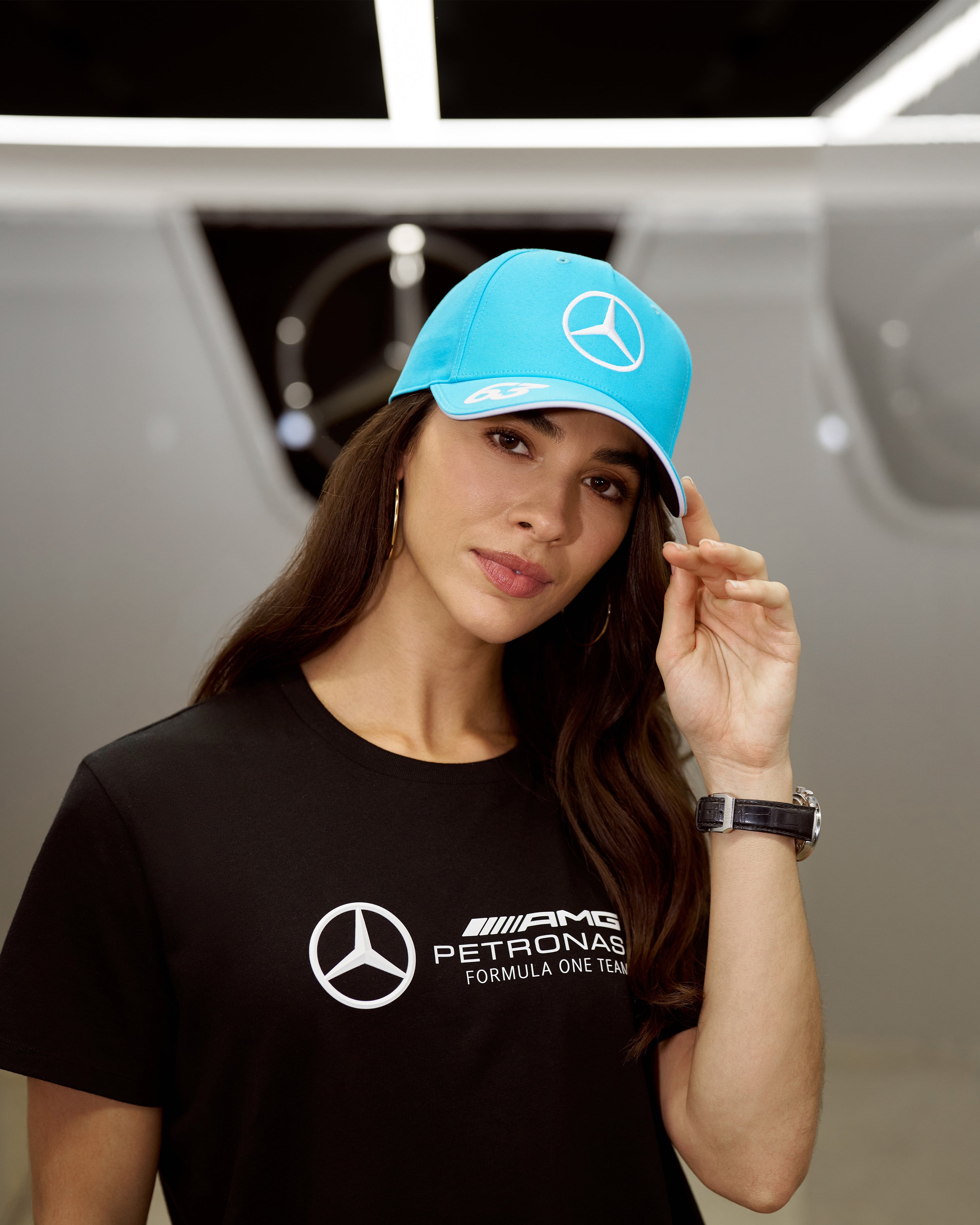 Mercedes-AMG Petronas F1 George Russell 2024 Team Driver Cap Black/Blue/White