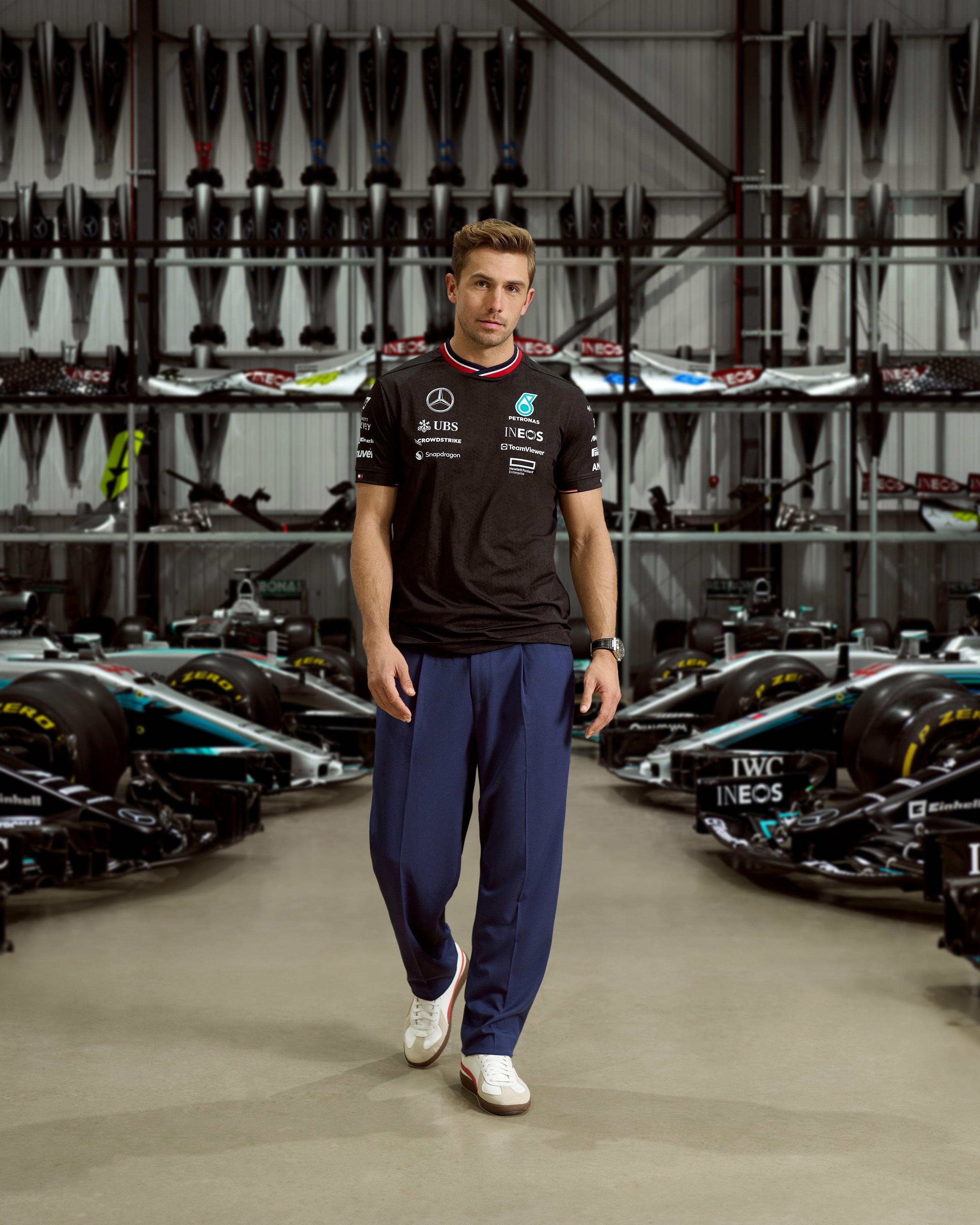 Mercedes-AMG Petronas F1 2024 Team Driver Tee Black/White