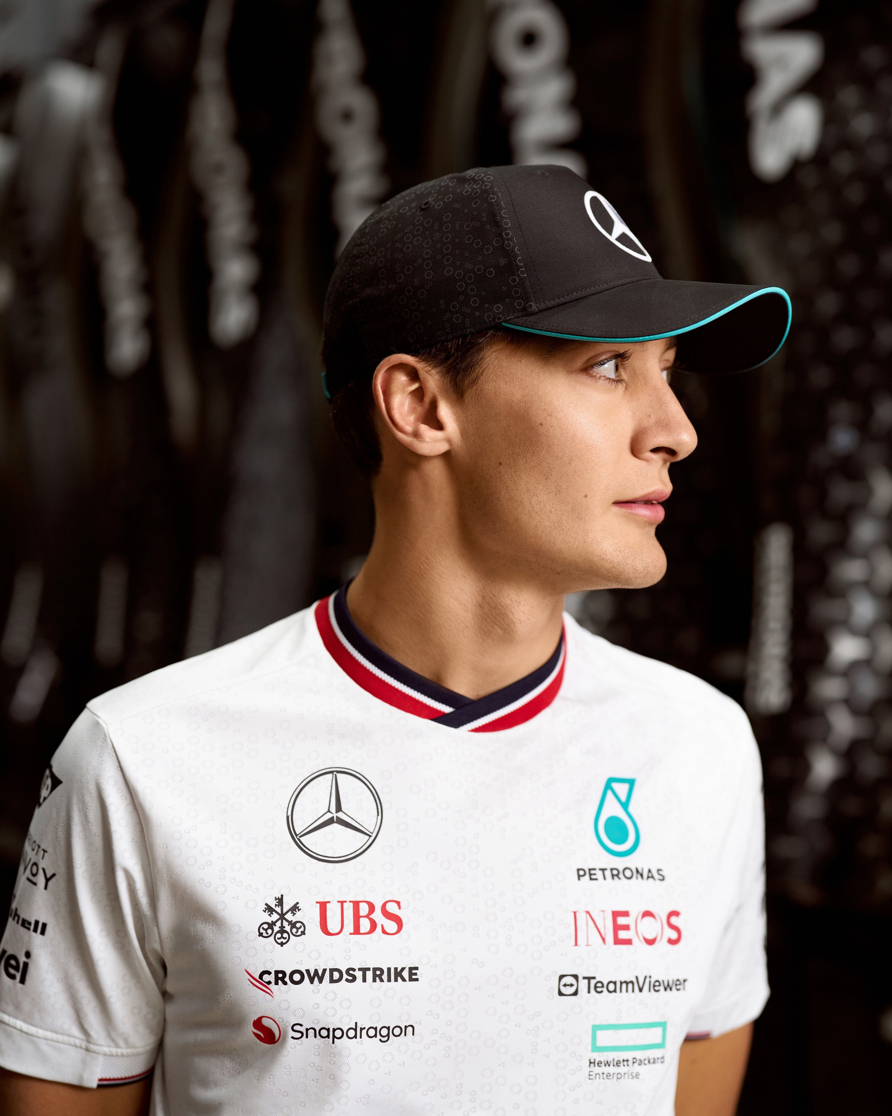 Mercedes-AMG Petronas F1 2024 Team Baseball Cap Black/White