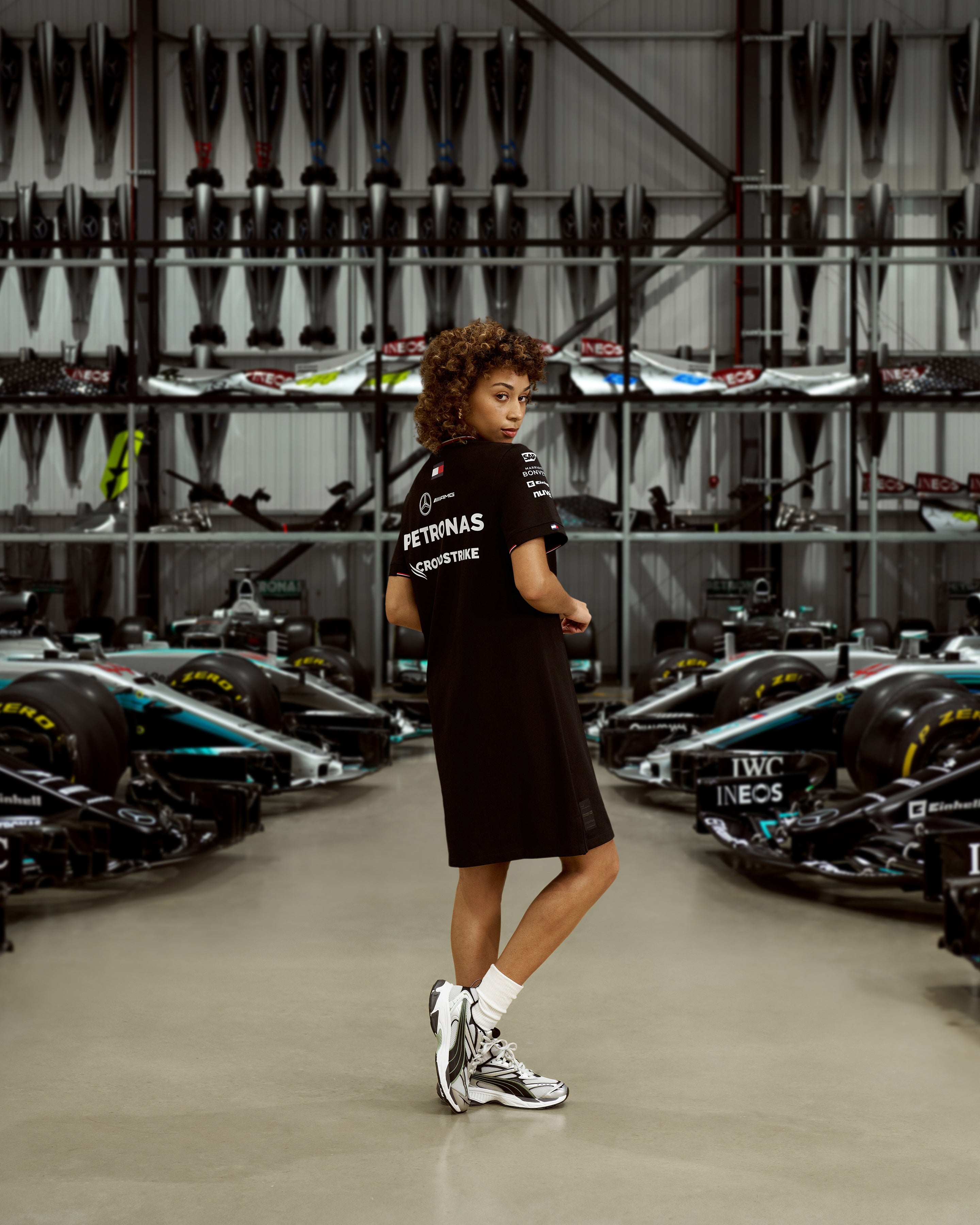 Mercedes-AMG Petronas F1 Women's 2024 Team T-Dress Black