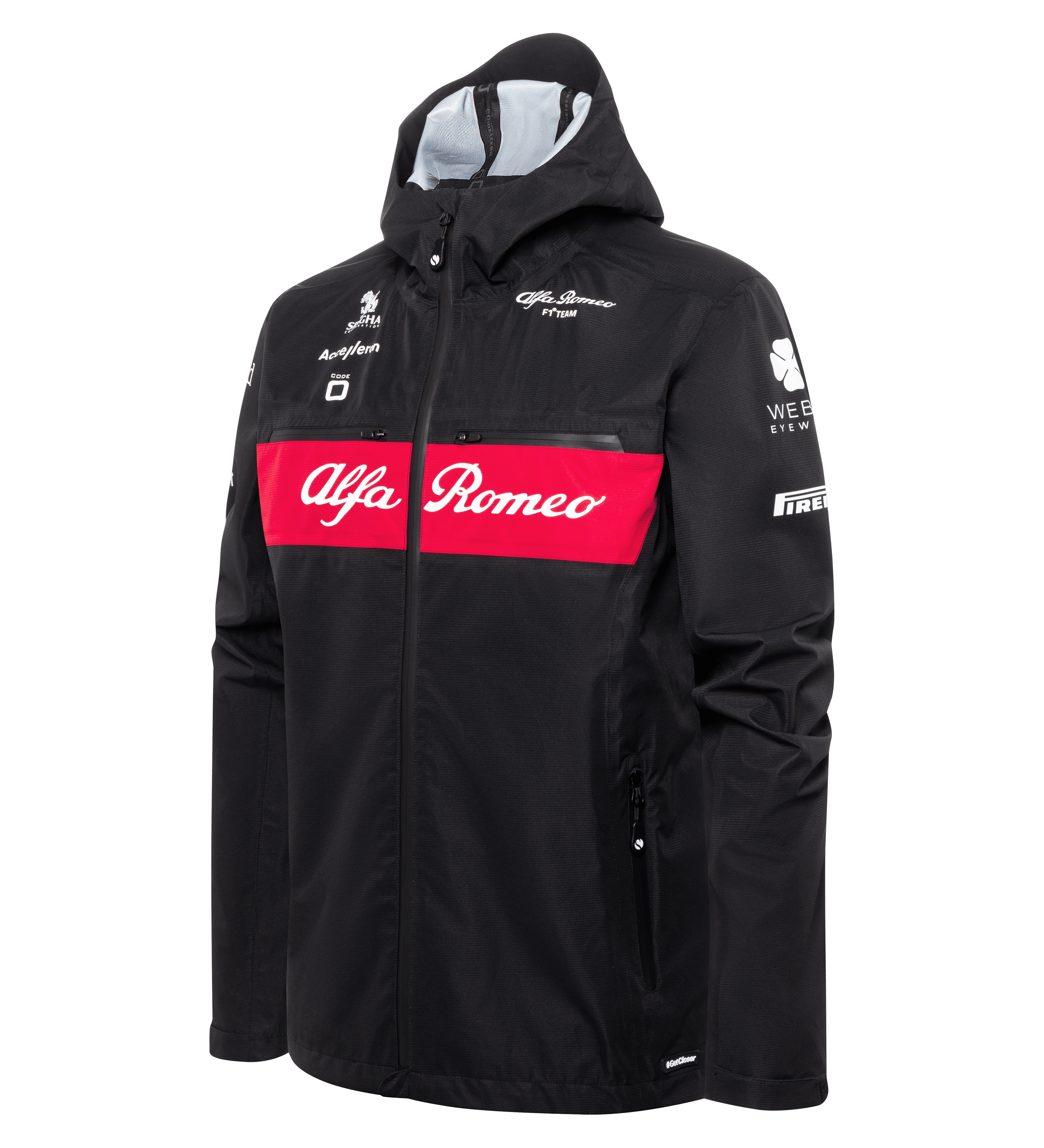 Alfa Romeo Racing F1 2023 Team Rain Jacket - Black