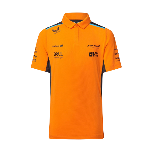 McLaren F1 Kid's 2023 Team Polo Shirt- Youth Papaya