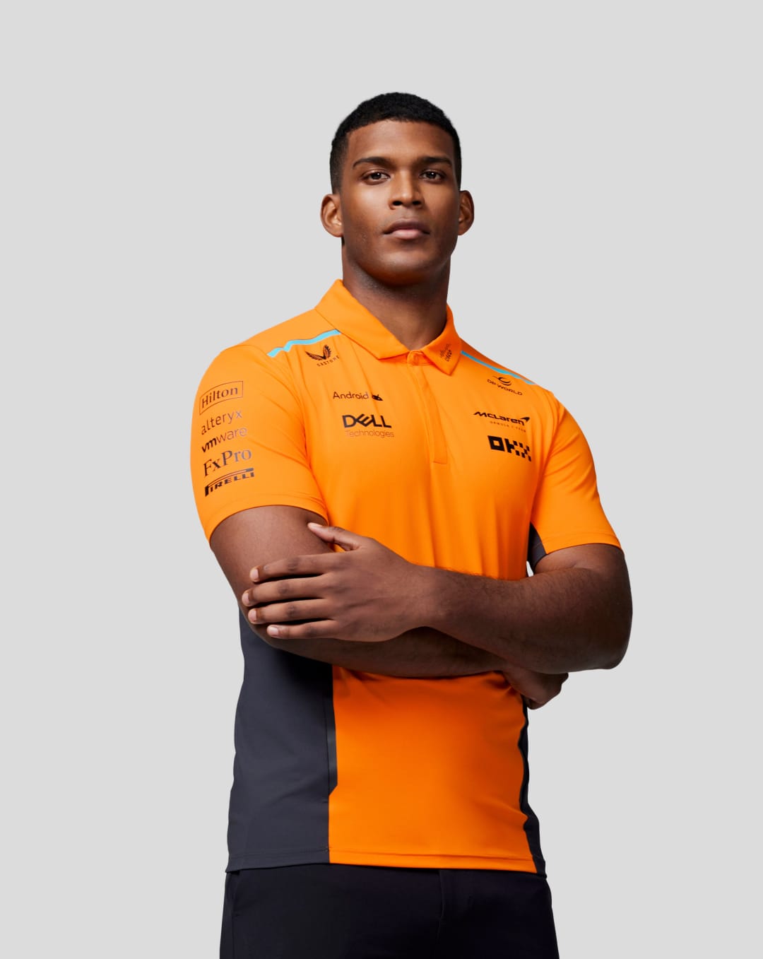 McLaren F1 2024 Men's Team Polo Shirt - Papaya