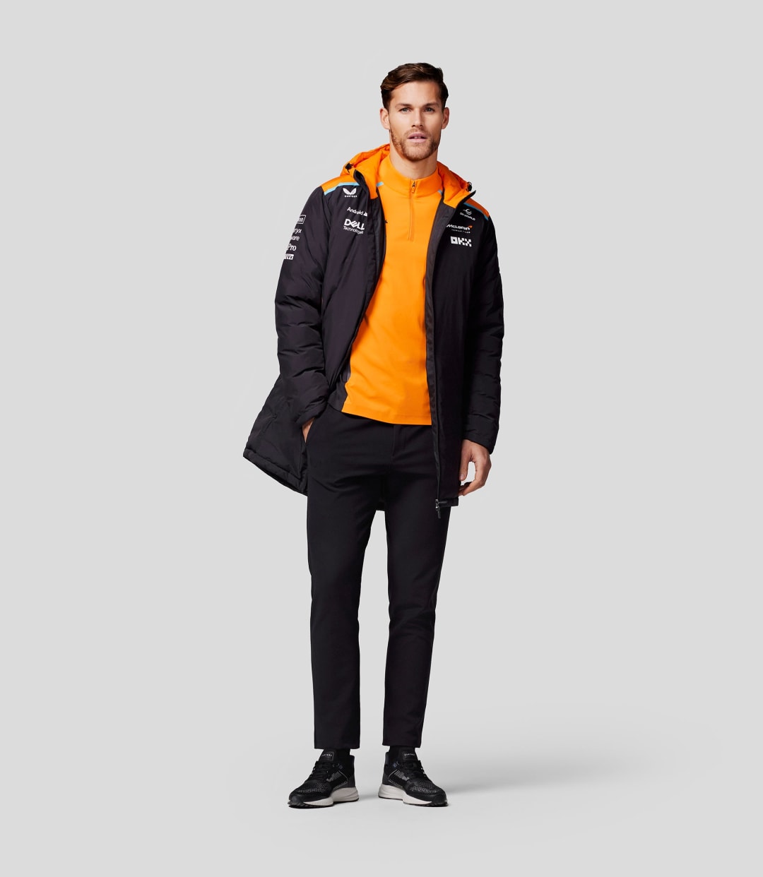 McLaren F1 2024 Team Longline Padded Jacket - Phantom