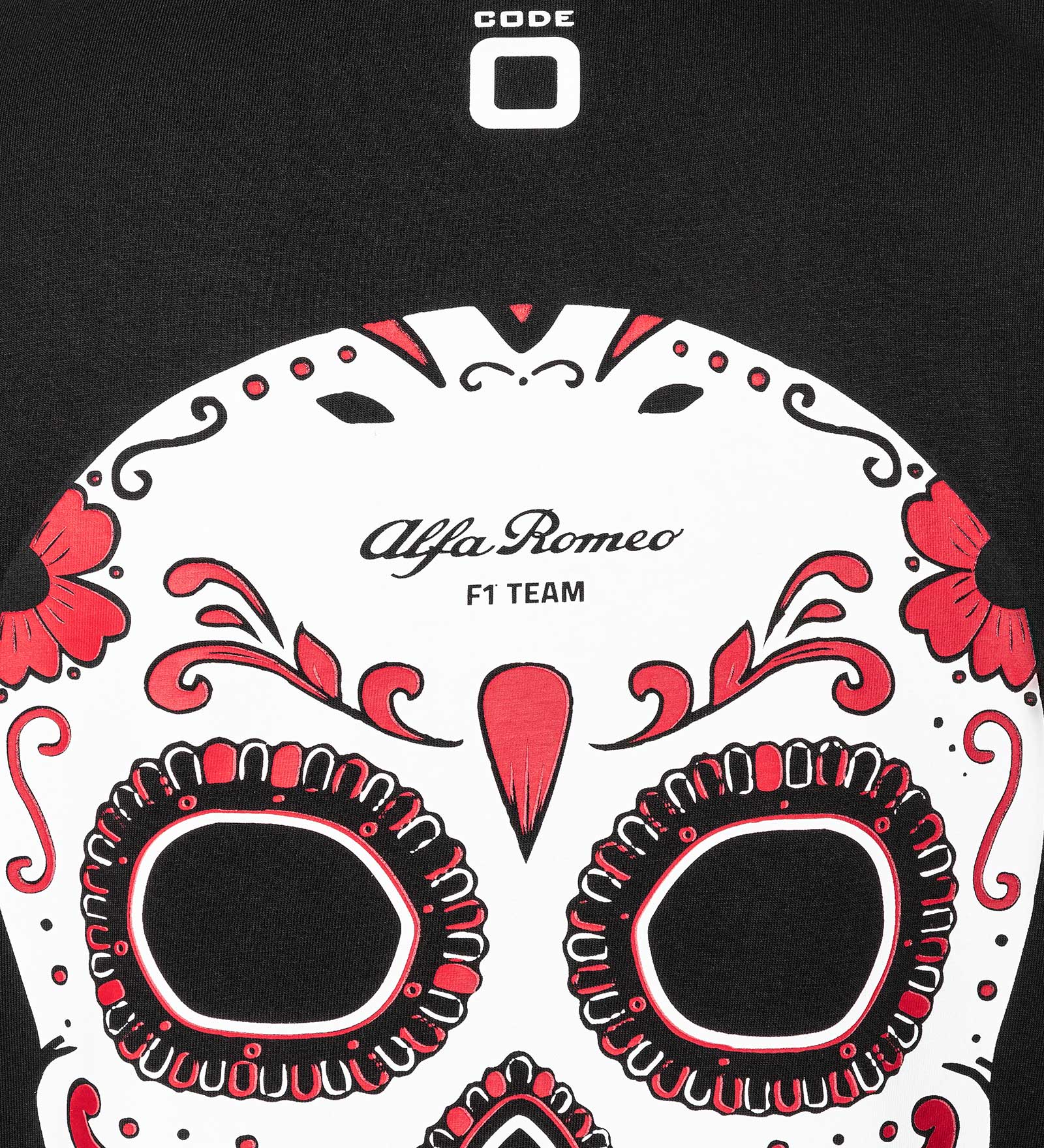 Alfa Romeo Racing F1 Men's Limited Edition Mexico GP Skull T-Shirt - Black/White