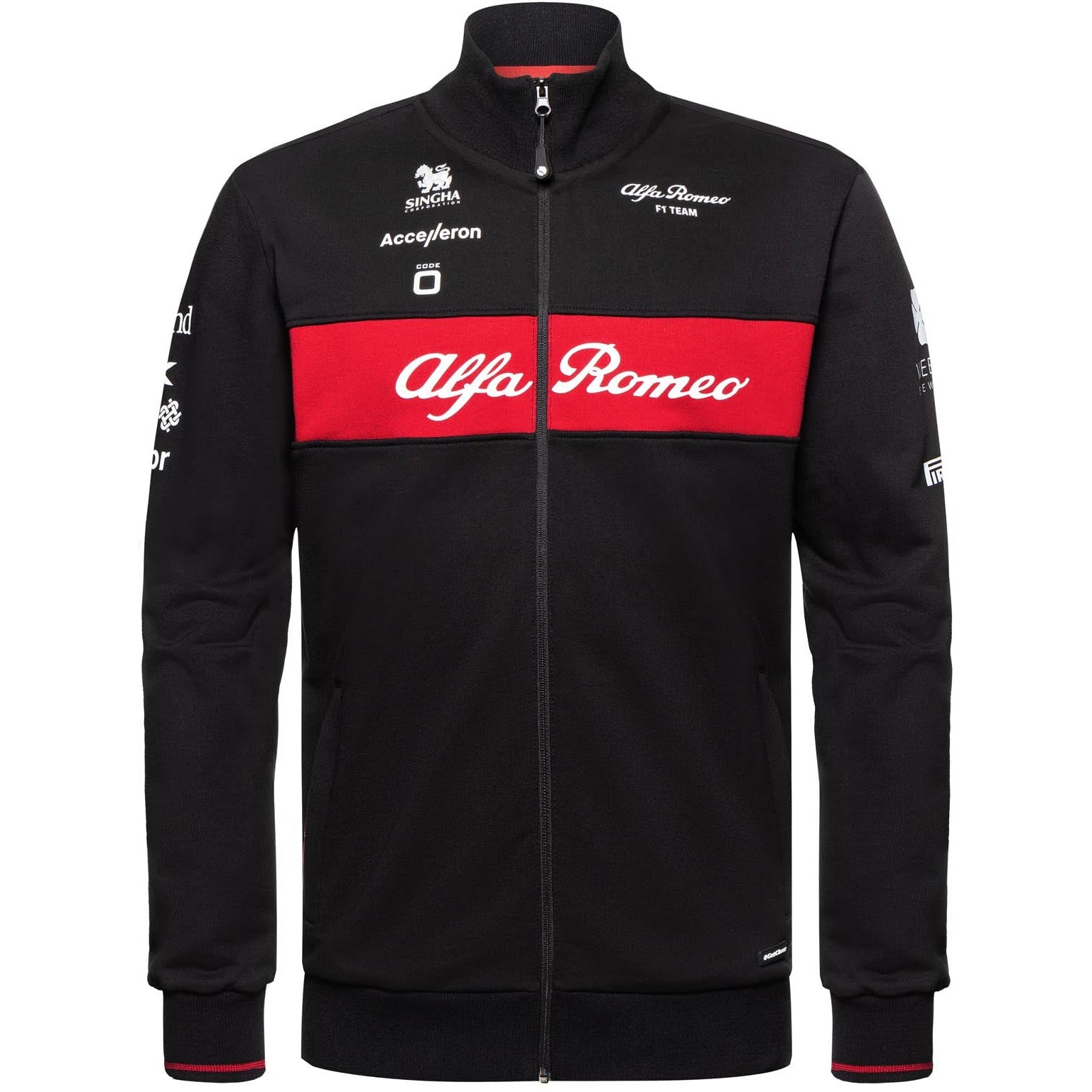 Alfa Romeo Racing F1 2023 Men's Team Full Zip Sweat Jacket - Black