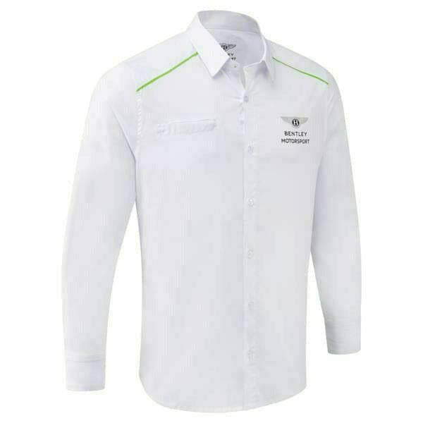 Bentley Motorsports Team Long Sleeve Button Up Shirt - White - Men