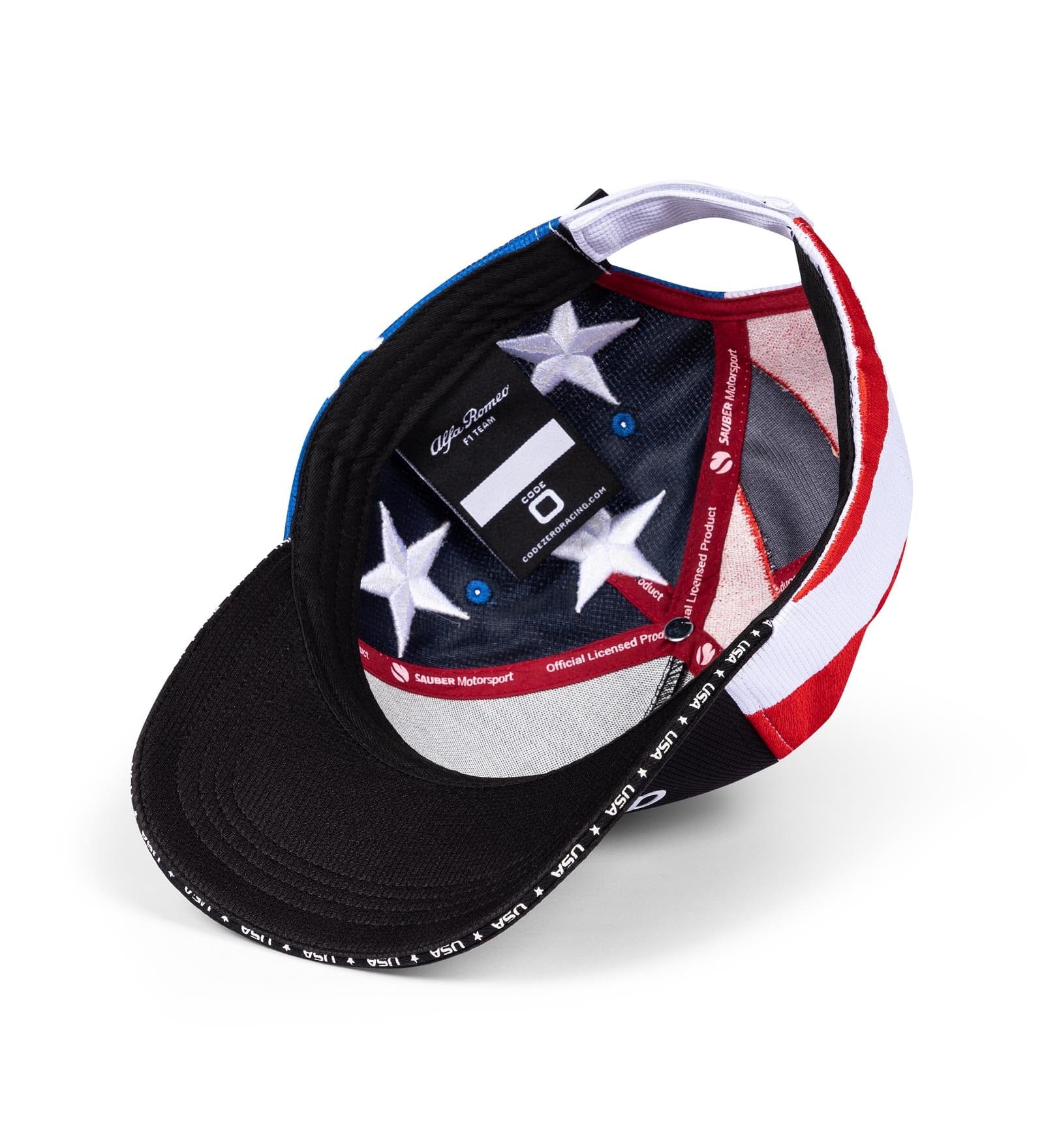 Alfa Romeo Racing F1 Special Edition Stars & Stripes USA GP Baseball Hat - Black