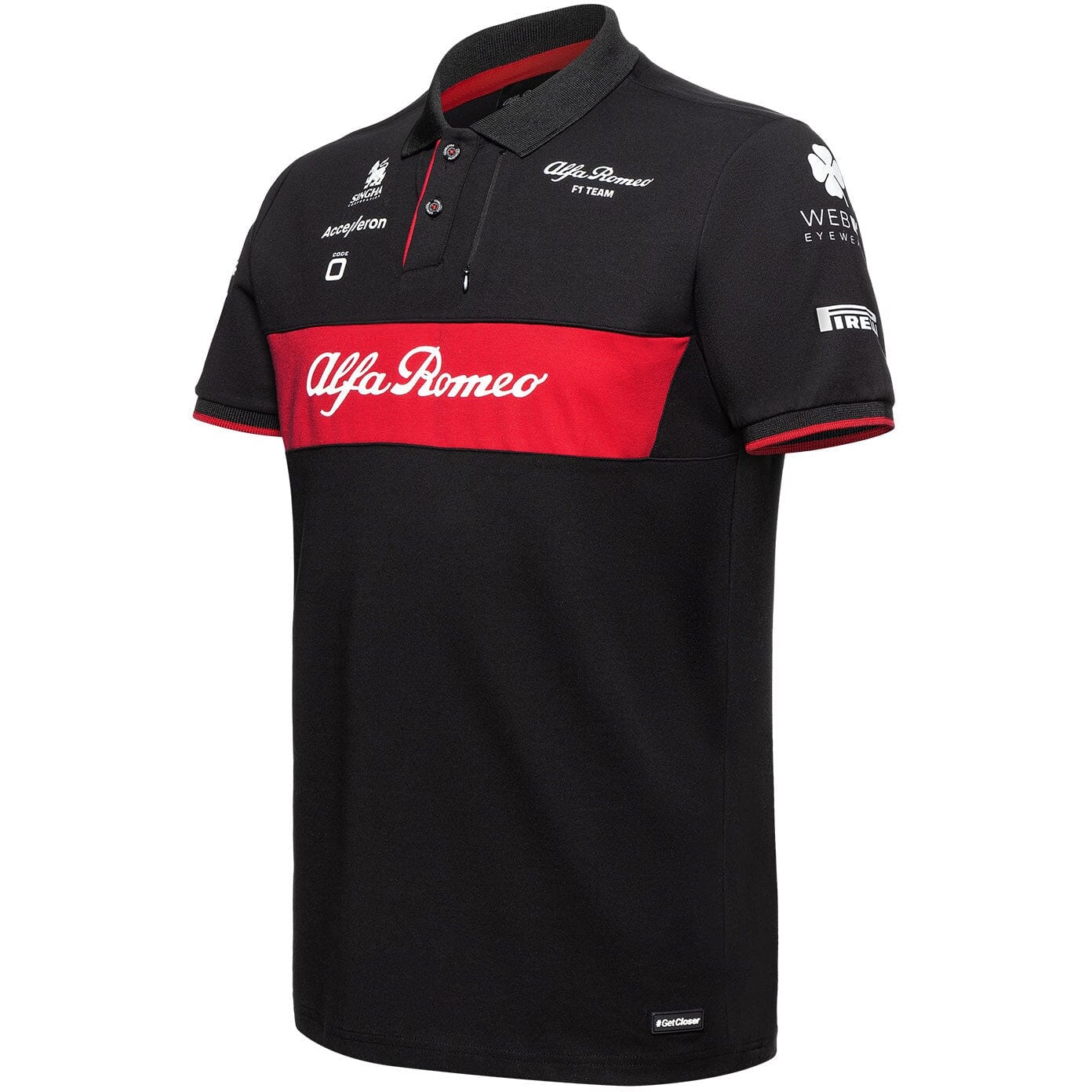 Alfa Romeo Racing F1 2023 Kids Team Polo Shirt- Black