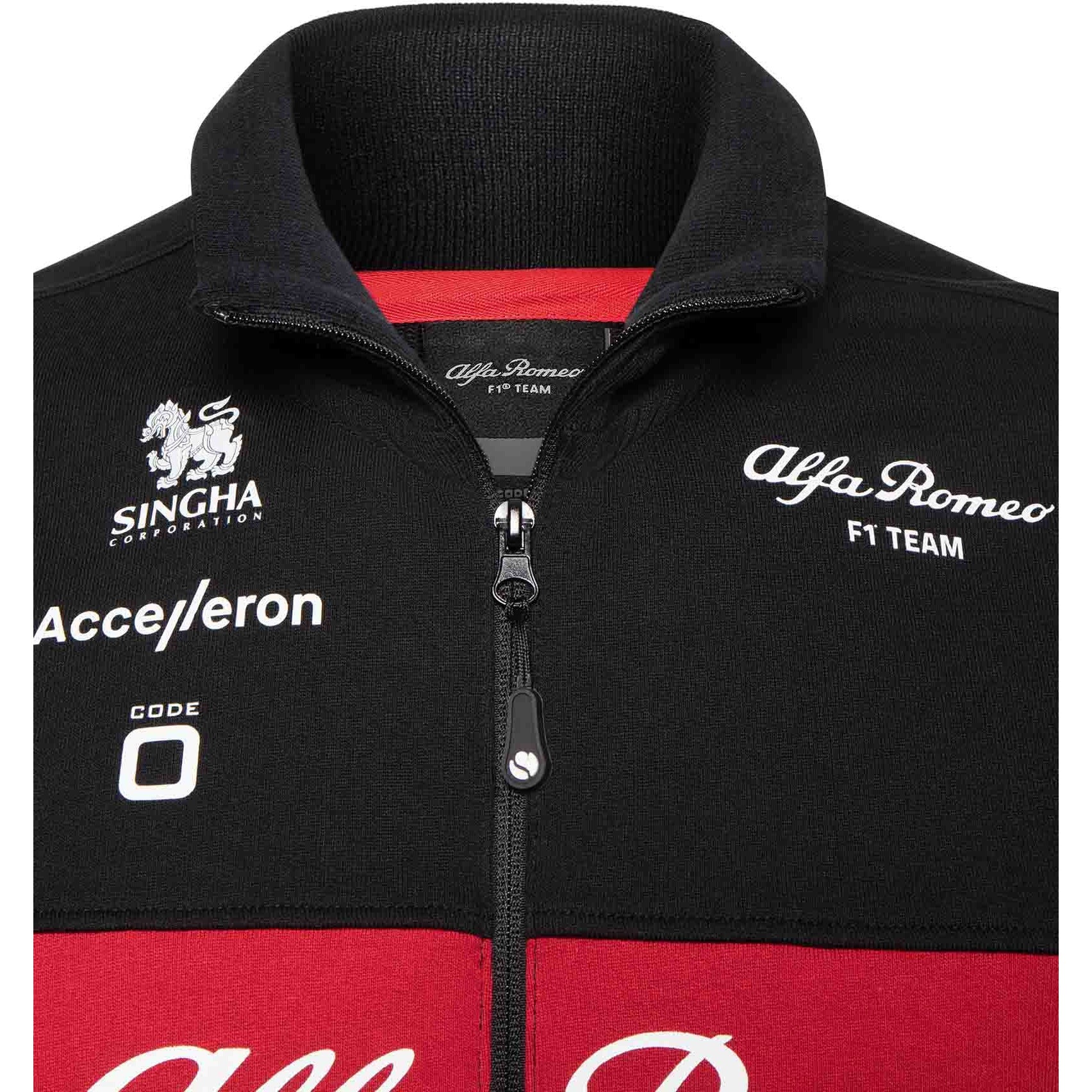 Alfa Romeo Racing F1 2023 Men's Team Full Zip Sweat Jacket - Black