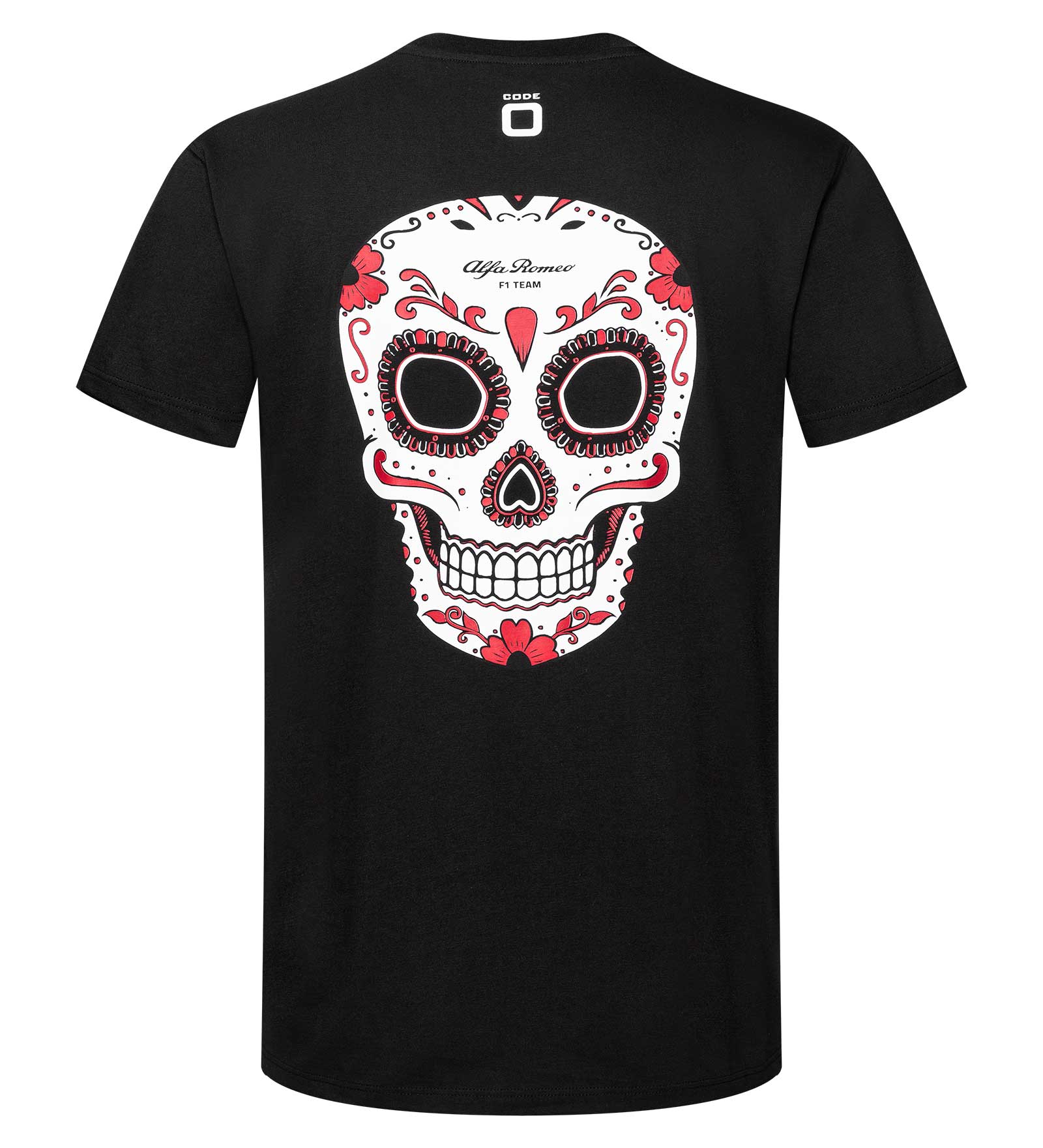 Alfa Romeo Racing F1 Men's Limited Edition Mexico GP Skull T-Shirt - Black/White