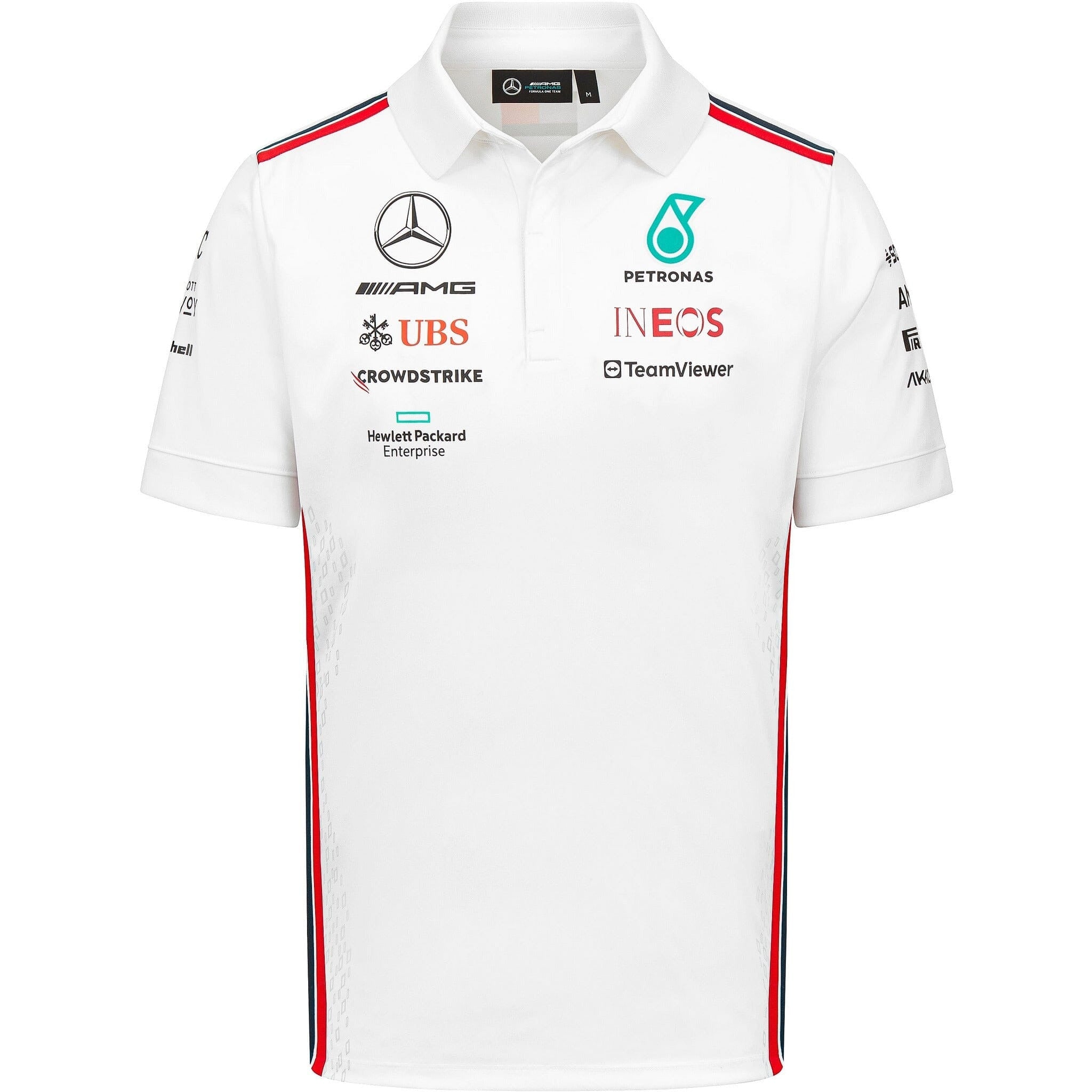 Mercedes AMG F1 2023 Men's Team Polo - Black/White