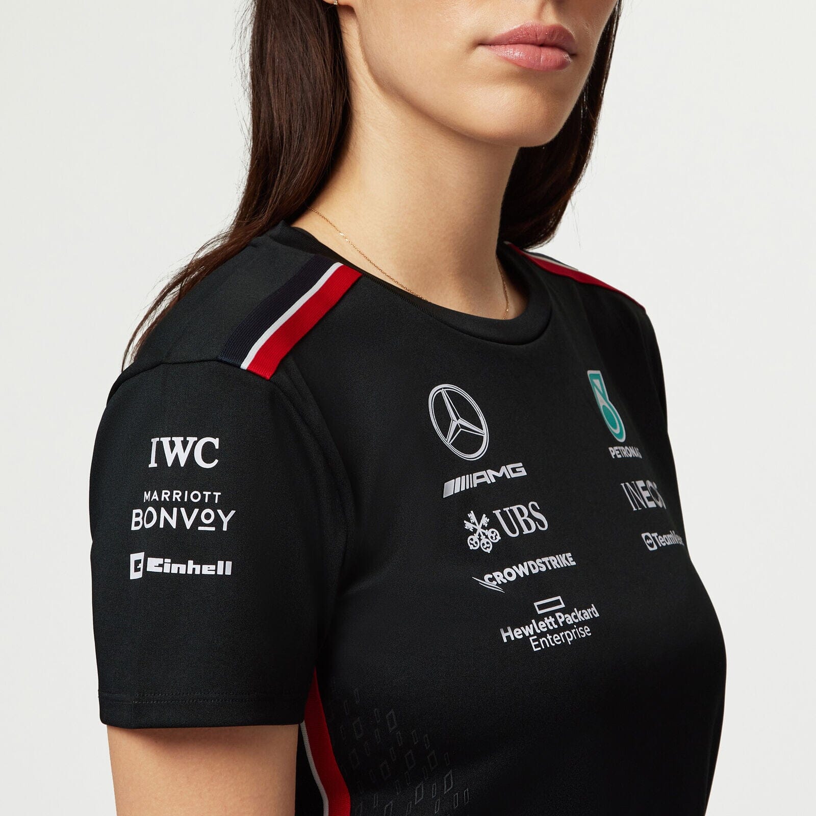 Mercedes AMG F1 2023 Women's Driver T-Shirt - Black/White