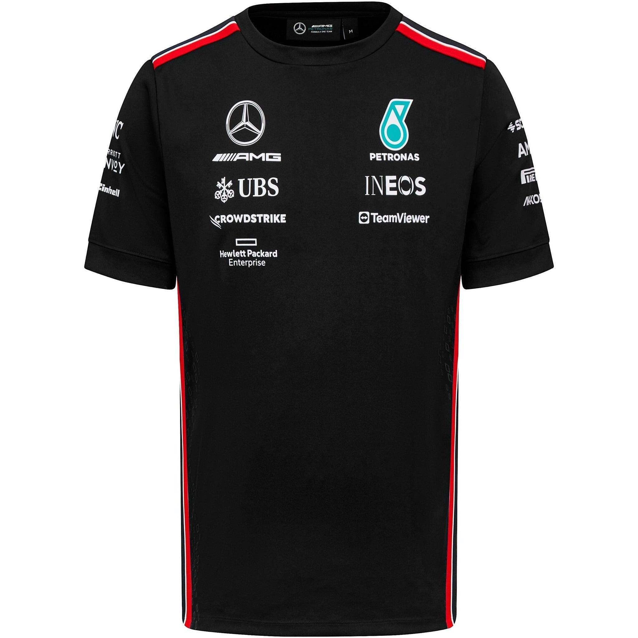 Mercedes AMG F1 2023 Men's Driver T-Shirt - Black/White
