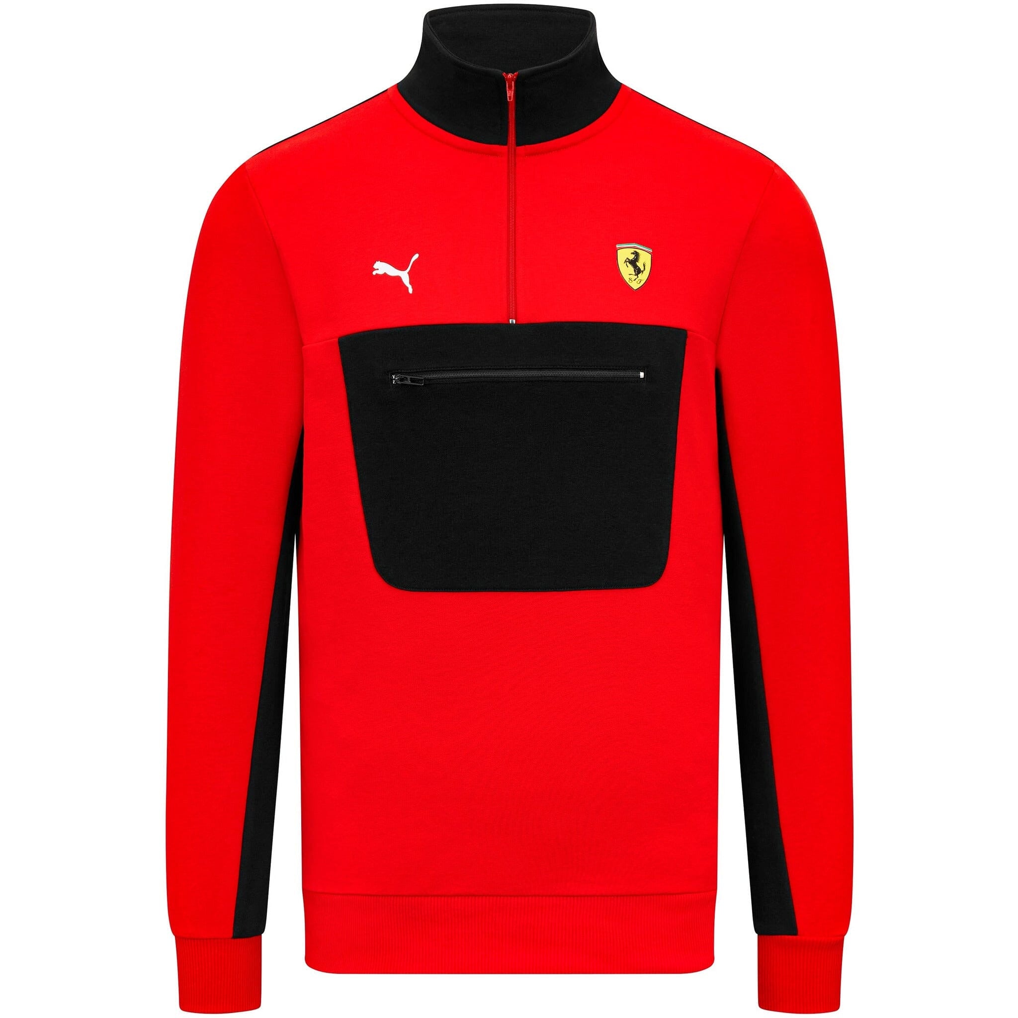 Scuderia Ferrari F1 Men's Puma 1/4 Zip Sweater - Red/Black