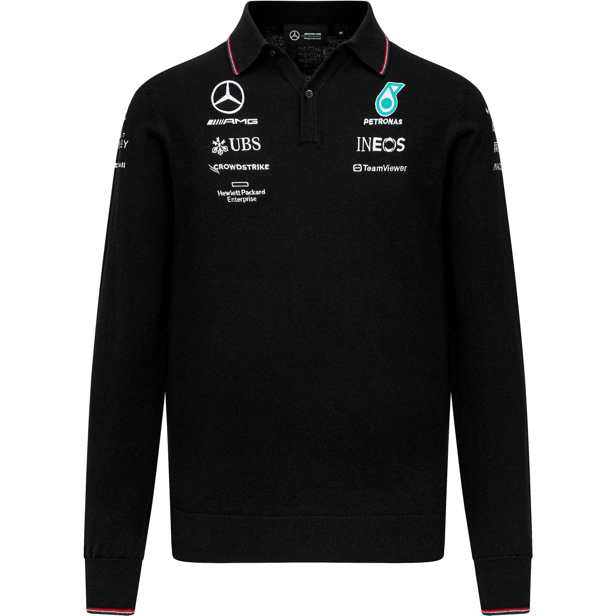 Mercedes AMG F1 2023 Team Knitted Long Sleeve Polo