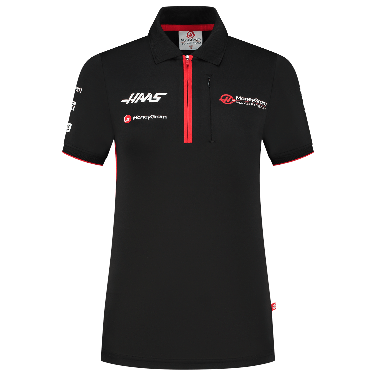 Haas Racing F1 2023 Women's Team Fitted Polo Shirt - Black