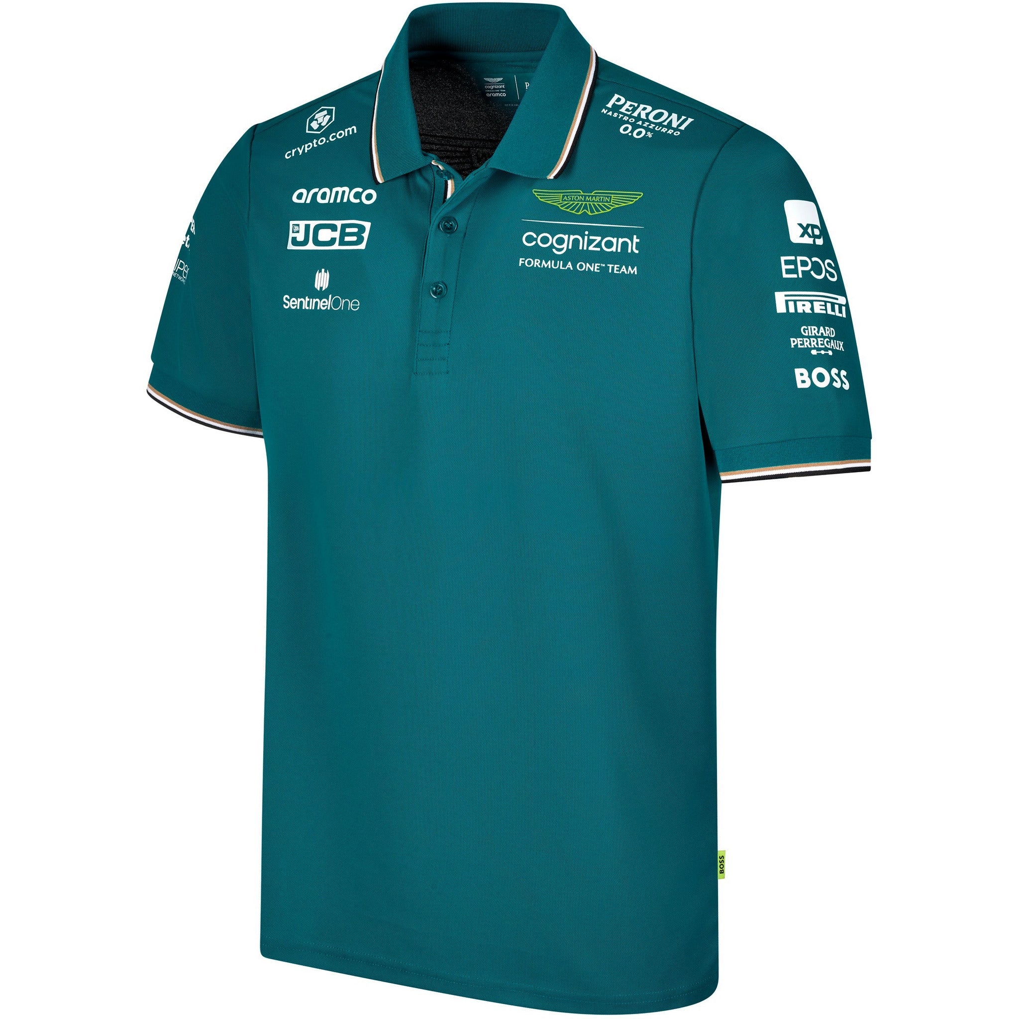 Aston Martin F1 2023 Men's Team Polo Shirt- Green