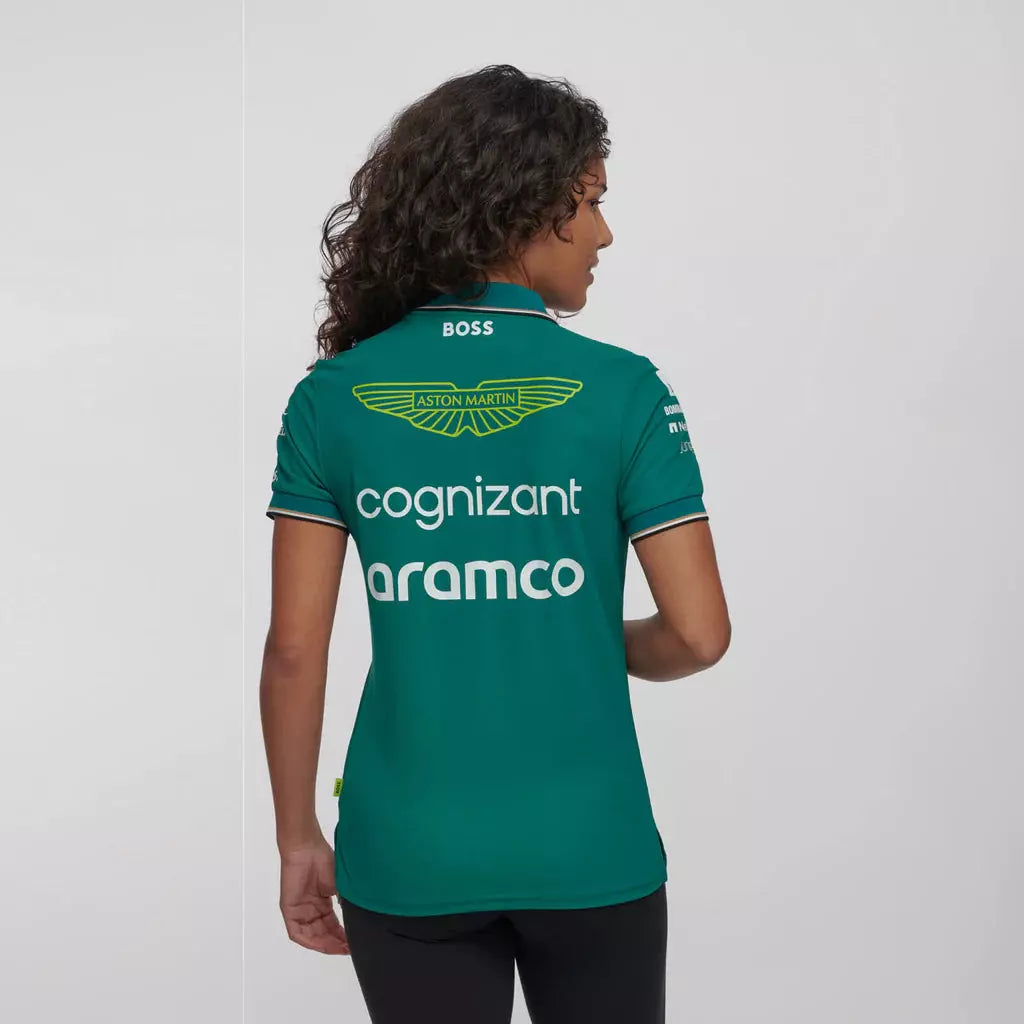 Aston Martin F1 2023 Women's Team Polo Shirt- Green