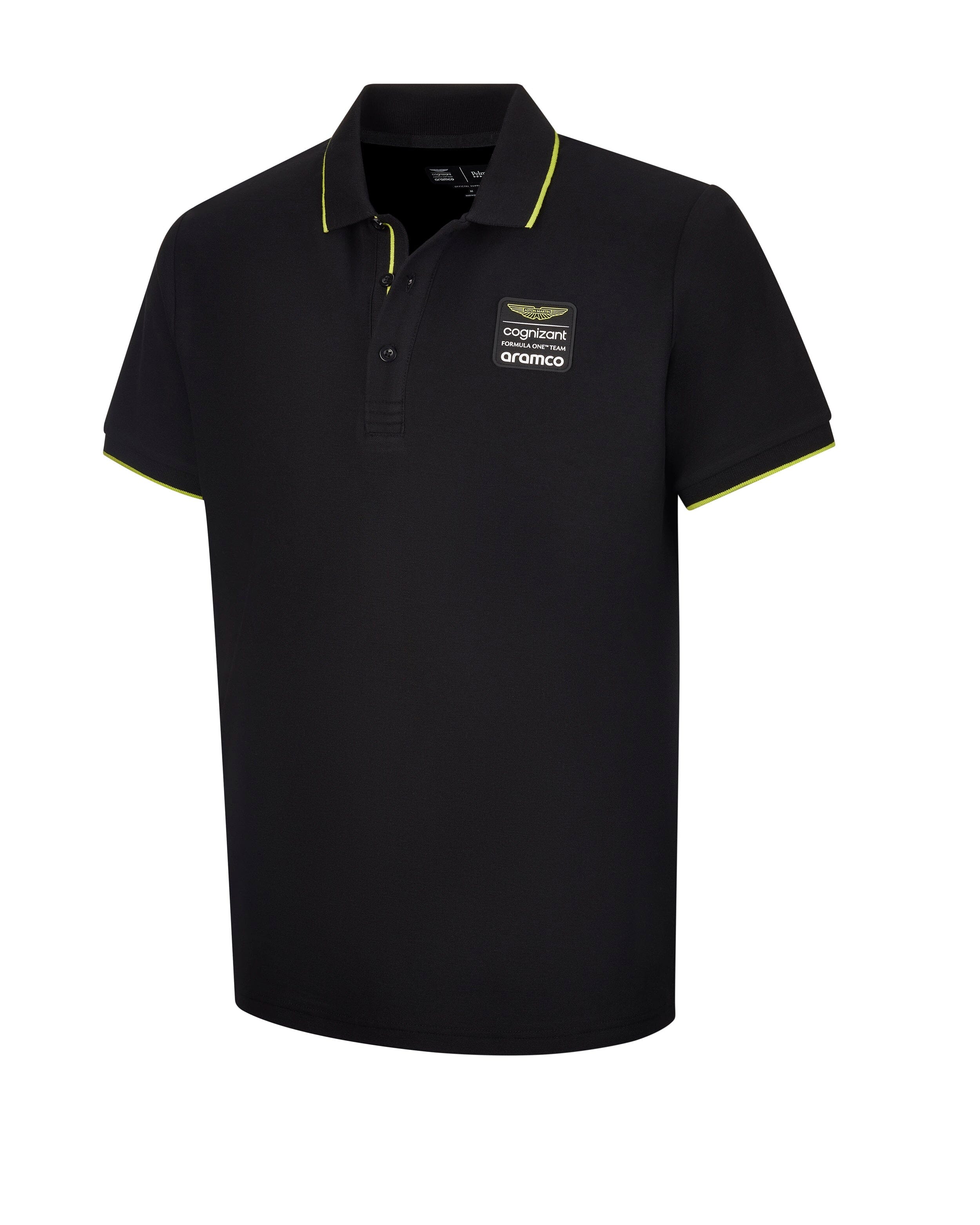 Aston Martin F1 Men's Lifestyle Polo Shirt - Black
