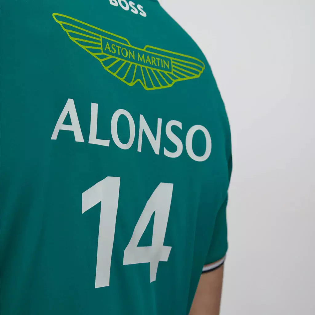Aston Martin F1 2023 Men's Fernando Alonso Team T-Shirt- Green