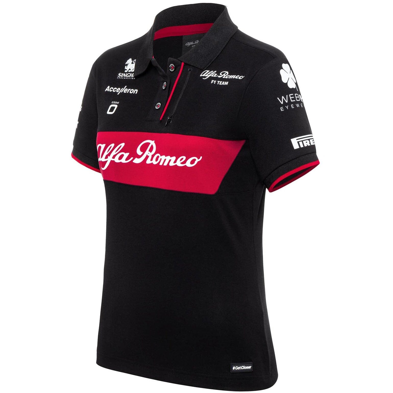 Alfa Romeo Racing F1 2023 Women's Team Polo Shirt - Black